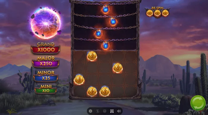 Colt Lightning Inferno のボーナスゲーム画面