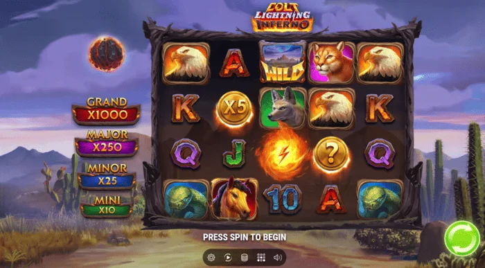 Colt Lightning Inferno のゲーム画面